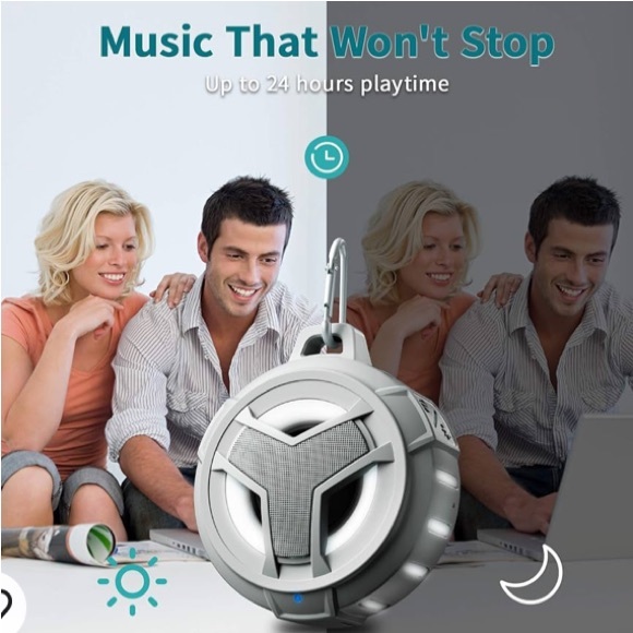 EBODA Bluetooth Speaker Waterproof Portable HD Sound Wireless Stereo LED Light - Picture 3 of 11